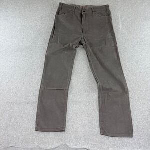 Levis 519 Corduroy Pants Mens 35x31 Gray Vintage 80s White Tab Slim Straight